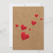 Roodharten Valentijn's Day Wedding Kaart (Achterkant)