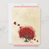 Roodhartenboom - afgevuurde harten - huwelijksuitn kaart (Voorkant)