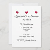 Roodhartendiner valentijn kaart (Voorkant)