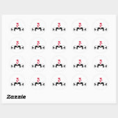 Roodhartenliefde voor Tapir Ronde Sticker (Vel)