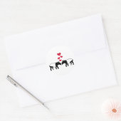 Roodhartenliefde voor Tapir Ronde Sticker (Envelop)
