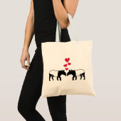 Roodhartenliefde voor Tapir Tote Bag (Voorkant (product))