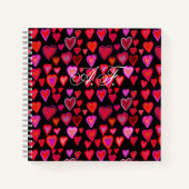 Roodhartig ontwerp notitieboek (Voorkant)