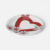 Roodhartritme vlinderbloemen Valentijnsdag liefde  Papieren Bordje (Gekanteld)