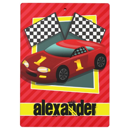 Roodhartritmeur; rode doorsnede klembord (Achterkant)