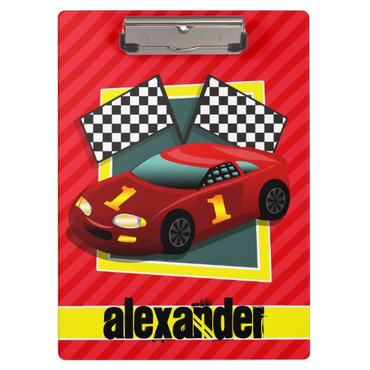 Roodhartritmeur; rode doorsnede klembord (Voorkant)