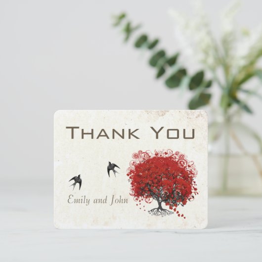 Roodhartsriet Bedankkaart (Staand voorkant)