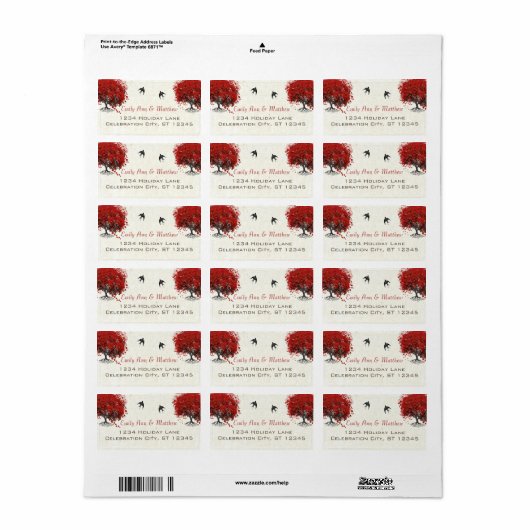 Roodhartsriet Etiket (Full Sheet)