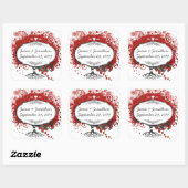 Roodhartsriet Vierkante Sticker (Vel)