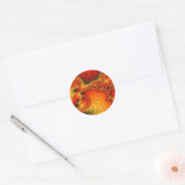 Roodhete vuurplaatsstickers ronde sticker (Envelop)