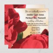 Roodhoek Roos bruiloft Kaart (Voorkant / Achterkant)