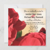 Roodhoek Roos bruiloft Kaart (Voorkant)