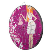 roodhoofdzwangere vrouw dartbord (Voorkant Rechts)