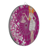 roodhoofdzwangere vrouw dartbord (Voorkant Links)