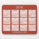 Roodkalender 2019 van Janz Muismat (Voorkant)
