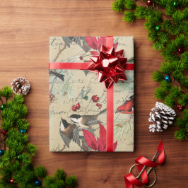 roodkalk met kerstmis in Poinsettia Cadeaupapier