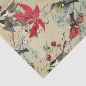 roodkalk met kerstmis in Poinsettia Tissuepapier (Detail)