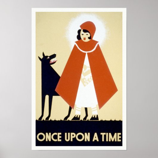 Roodkapje, 1936. Vintage Kunst Poster (Voorkant)