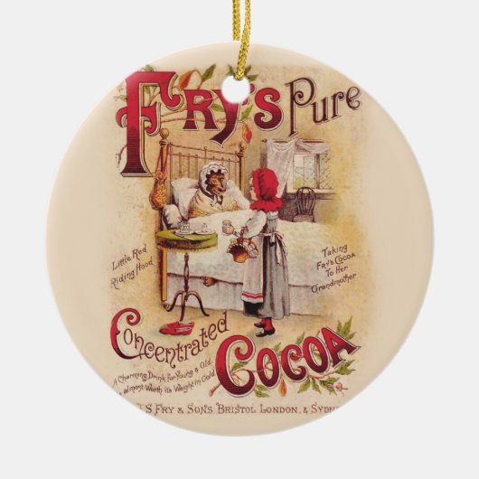 Roodkapje Cocoa Keramisch Ornament (Voorkant)