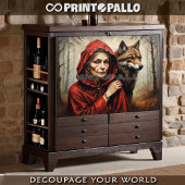 Roodkapje, de wolf, vele jaren later tissuepapier