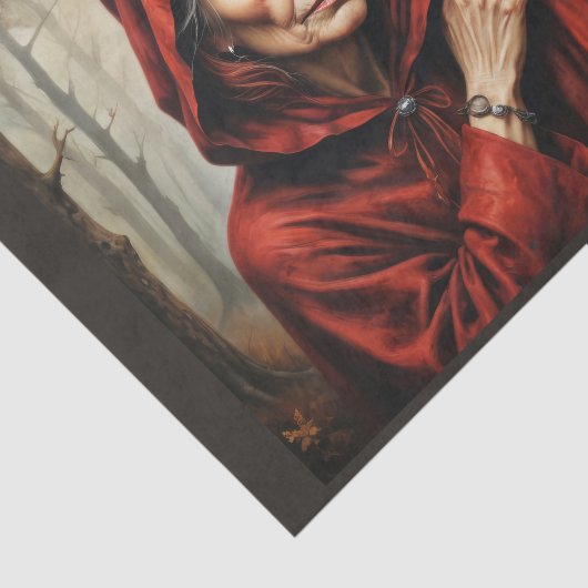 Roodkapje, de wolf, vele jaren later tissuepapier (Detail)