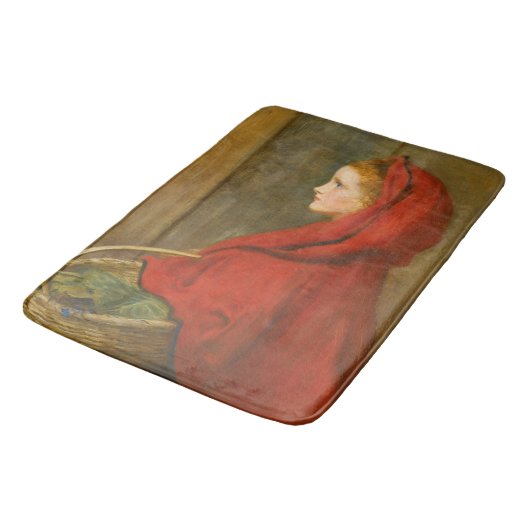 Roodkapje (door John Everett Millais) Badmat (Gekanteld)