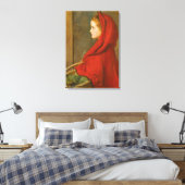 Roodkapje (door John Everett Millais) Canvas Afdruk (Insitu (Slaapkamer))