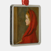 Roodkapje (door John Everett Millais) Metalen Ornament (Rechts)