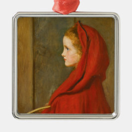 Roodkapje (door John Everett Millais) Metalen Ornament