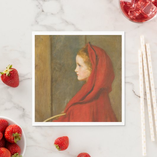 Roodkapje (door John Everett Millais) Servet (Insitu)