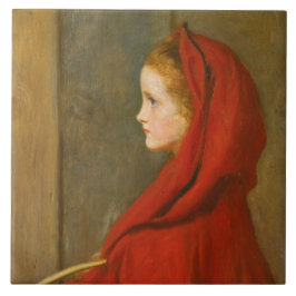 Roodkapje (door John Everett Millais) Tegeltje