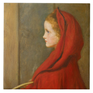 Roodkapje (door John Everett Millais) Tegeltje