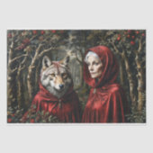 Roodkapje en de wolf: partners in de tijd tissuepapier (Voorkant)