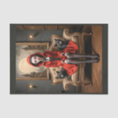 Roodkapje gaat chique met kind van wolf tissuepapier (Voorkant)