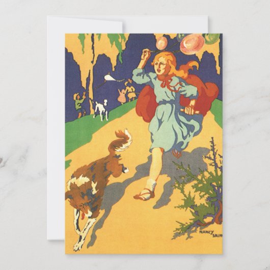  Roodkapje, Hond en Ballonnen Kaart (Voorkant)