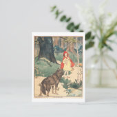  Roodkapje Illustratie (1919) Briefkaart (Staand voorkant)