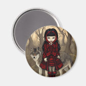 "Roodkapje in de herfst" Magneet (Voorkant / Achterkant)