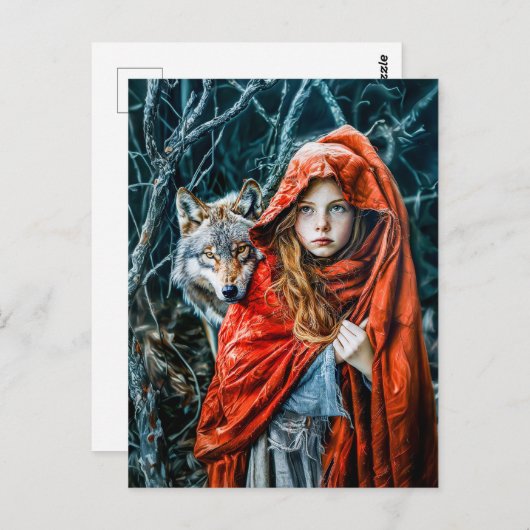 Roodkapje met de wolf briefkaart (Voorkant / Achterkant)
