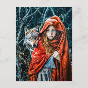 Roodkapje met de Wolf Briefkaart