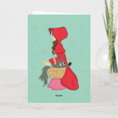 Roodkapje met wolf in mand kaart (Achterkant)