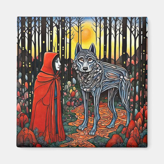Roodkapje ontmoet de wolf magneet (Voorkant)