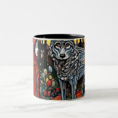 Roodkapje ontmoet De Wolf Tweekleurige Koffiemok (Center)
