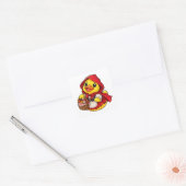 Roodkapje Rubber Eend Vierkante Sticker (Envelop)