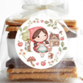 Roodkapje Schattig Whimsical Ronde Sticker
