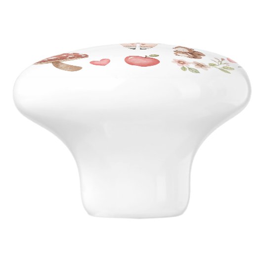 Roodkapje Schattige grillig Keramische Knop (Zijkant)