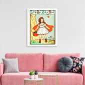 Roodkapje Vintage Mooie Canvas Afdruk (Insitu (Woonkamer))
