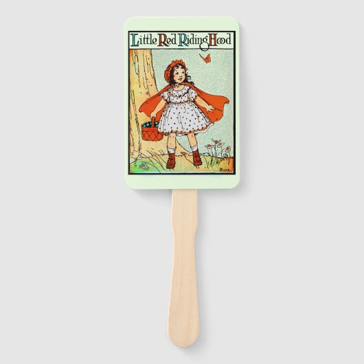 Roodkapje Vintage Mooie Handwaaier (Voorkant)