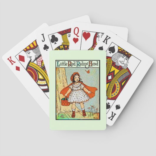 Roodkapje Vintage Mooie Pokerkaarten (Achterkant)