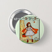 Roodkapje Vintage Mooie Ronde Button 5,7 Cm (Voorkant /achterkant)