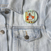 Roodkapje Vintage Mooie Ronde Button 5,7 Cm (In situ)
